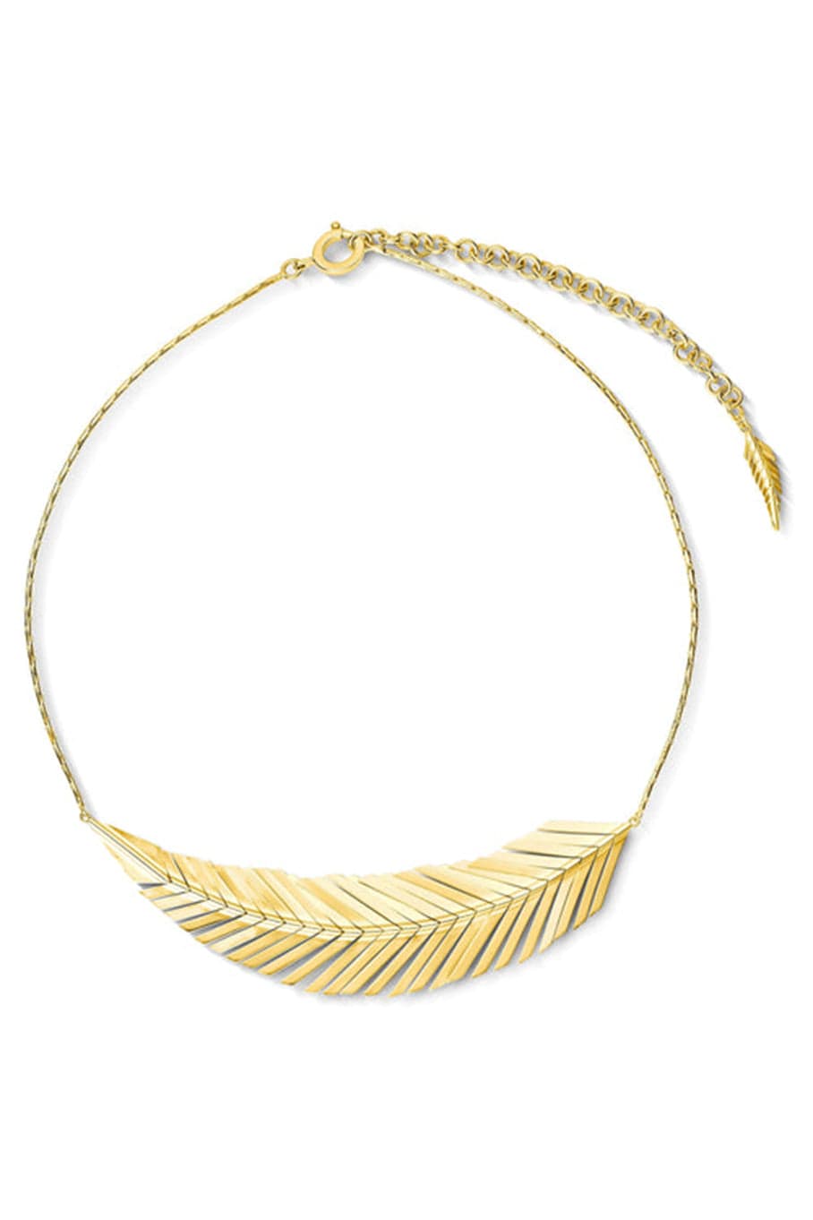 CADAR-Feather Necklace-YELLOW GOLD