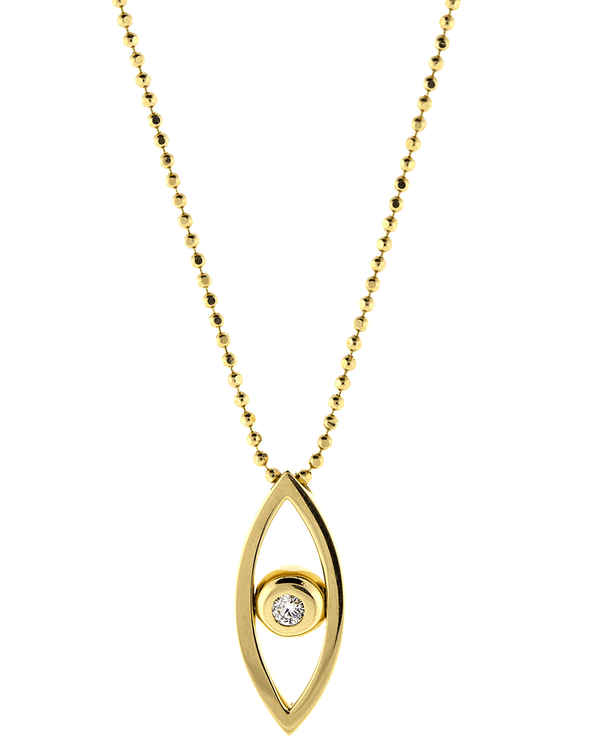 CADAR-Medium Reflection Pendant Necklace-YELLOW GOLD