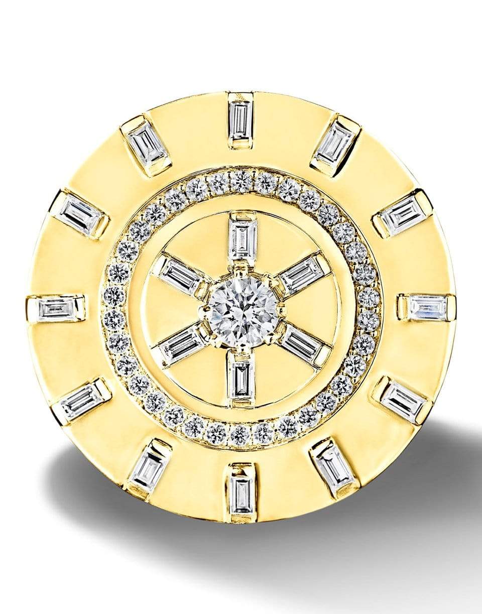CADAR-Diamond Unity Cocktail Ring-YELLOW GOLD