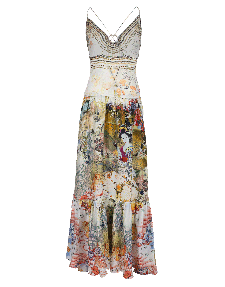 CAMILLA-U-Ring Printed Maxi Dress-LADYLABY
