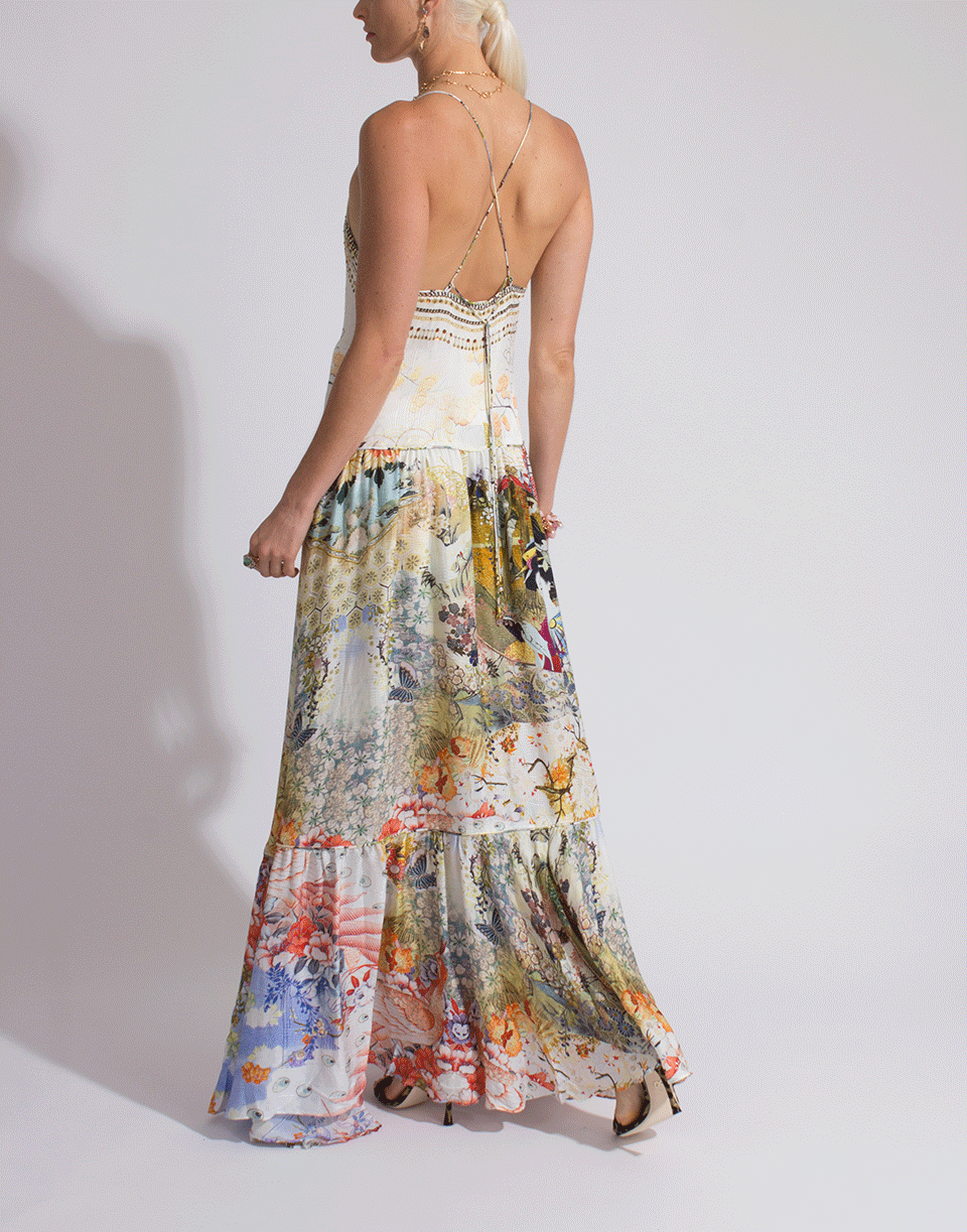 CAMILLA-U-Ring Printed Maxi Dress-LADYLABY