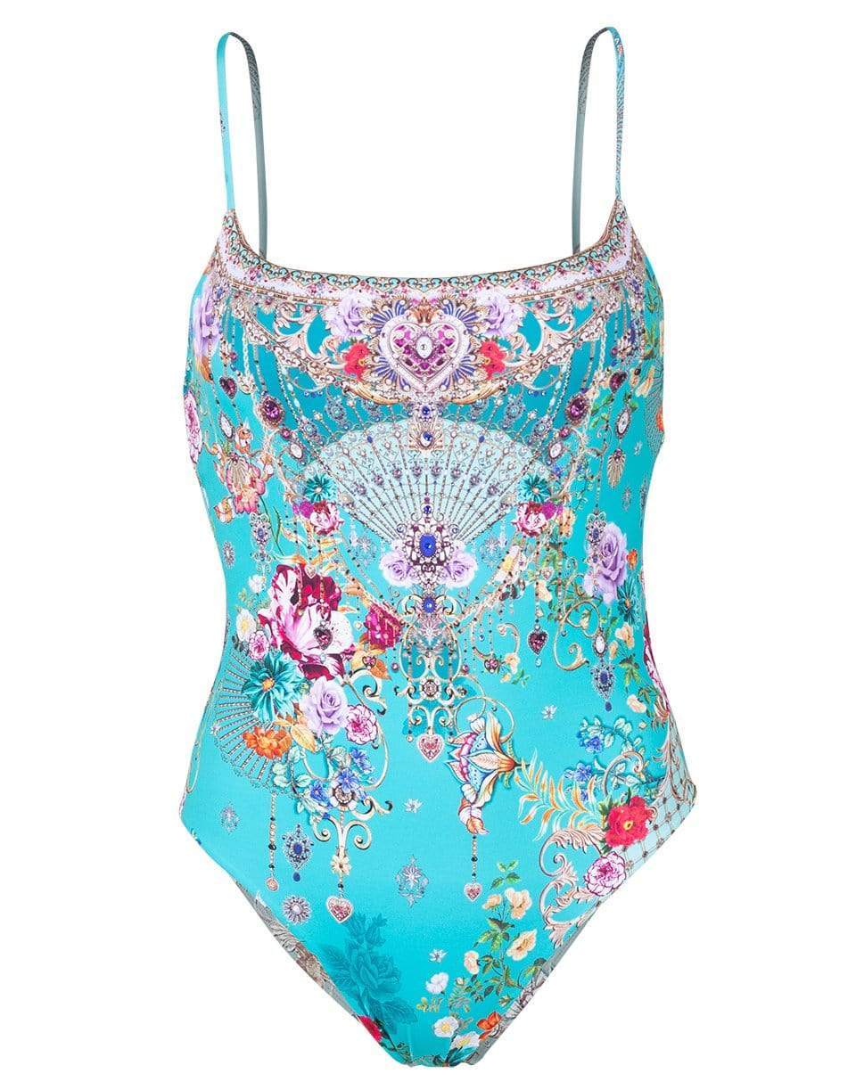 CAMILLA-A Sonnet for a Satine Straight Neck One Piece Swimsuit-