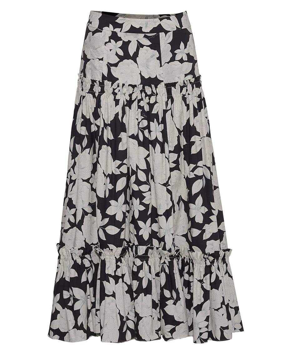 CARA CARA-Black Floral Tisbury Skirt-