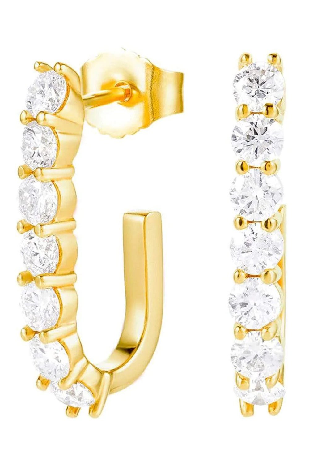 CARBON & HYDE-Sparkler Pin Earrings - Yellow Gold-YELLOW GOLD