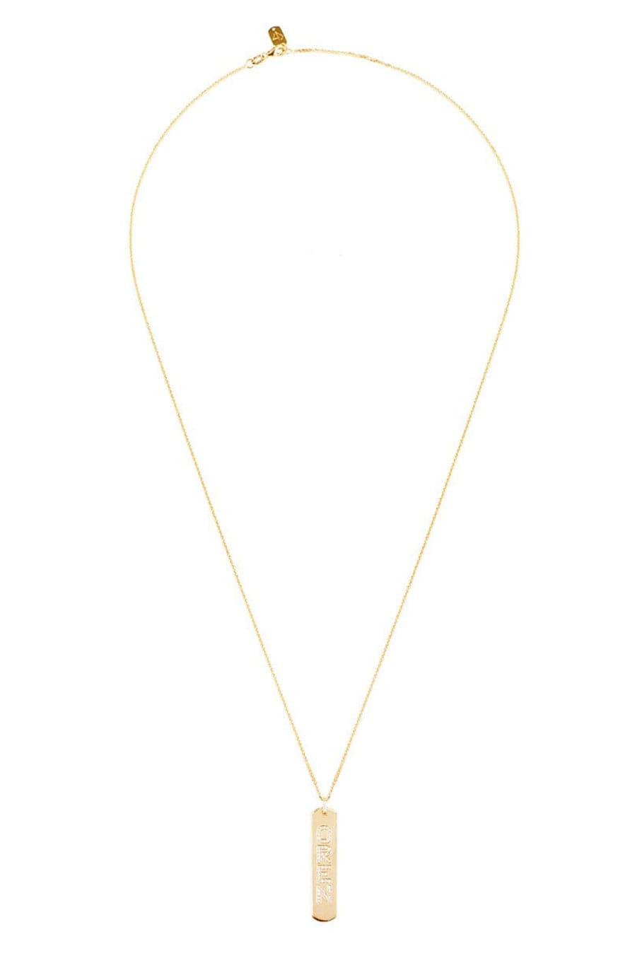 CARBON & HYDE-Longtag Necklace - Yellow Gold-YELLOW GOLD