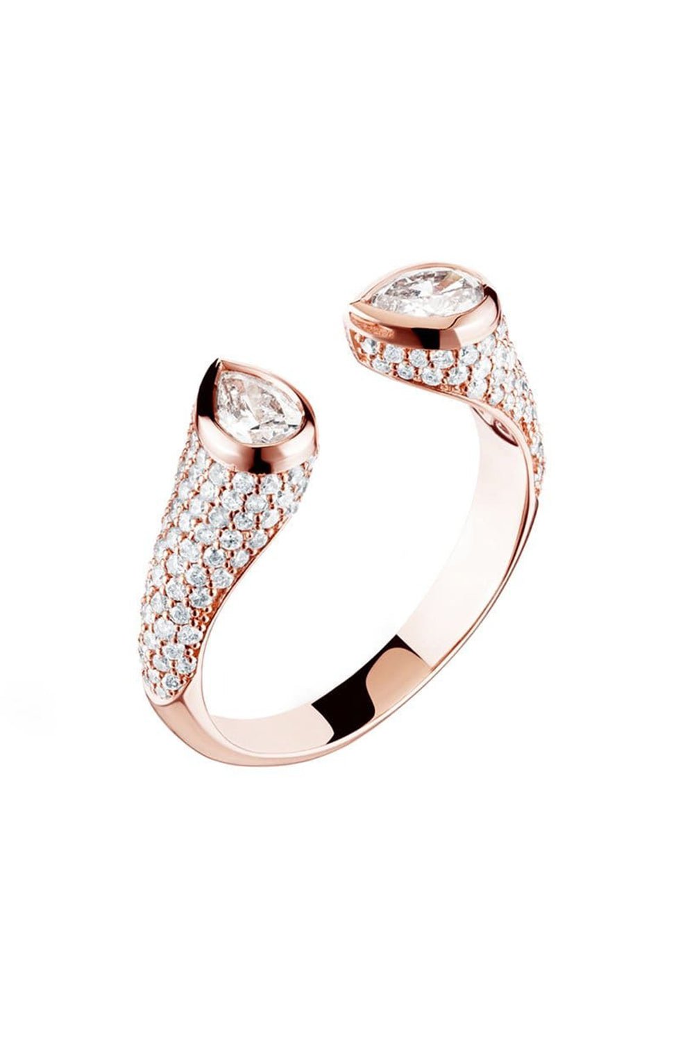 Mini Twin Ring - Rose Gold JEWELRYFINE JEWELRING CARBON & HYDE   