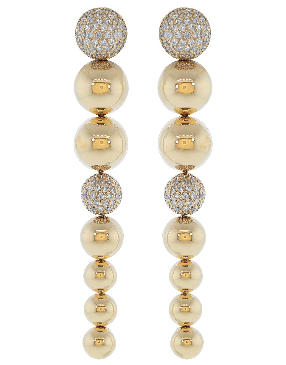 CARLA AMORIM-Diamond Pave Centipede Earrings-ROSE GOLD