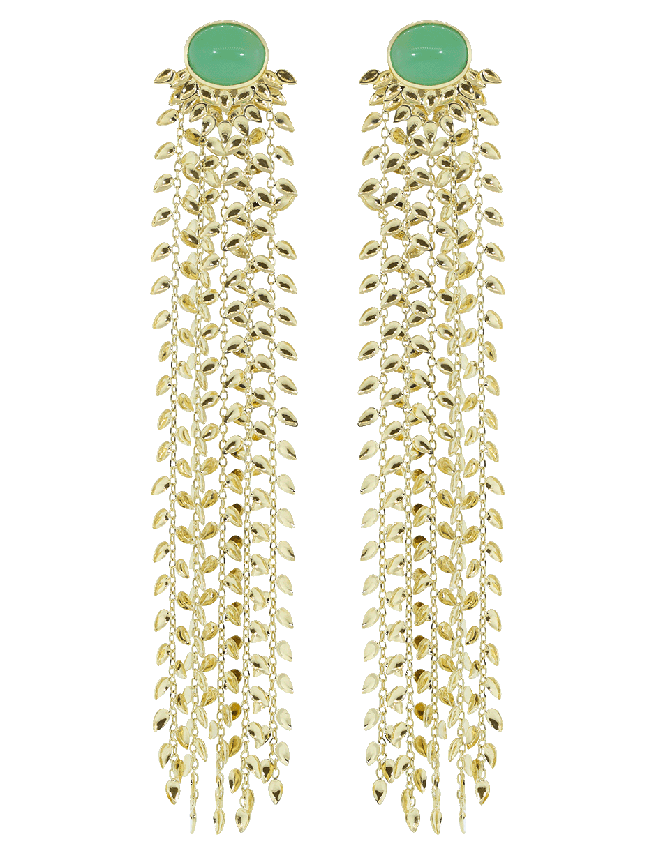 CARLA AMORIM-Chrysoprase Thousand Leaves Earrings-YELLOW GOLD