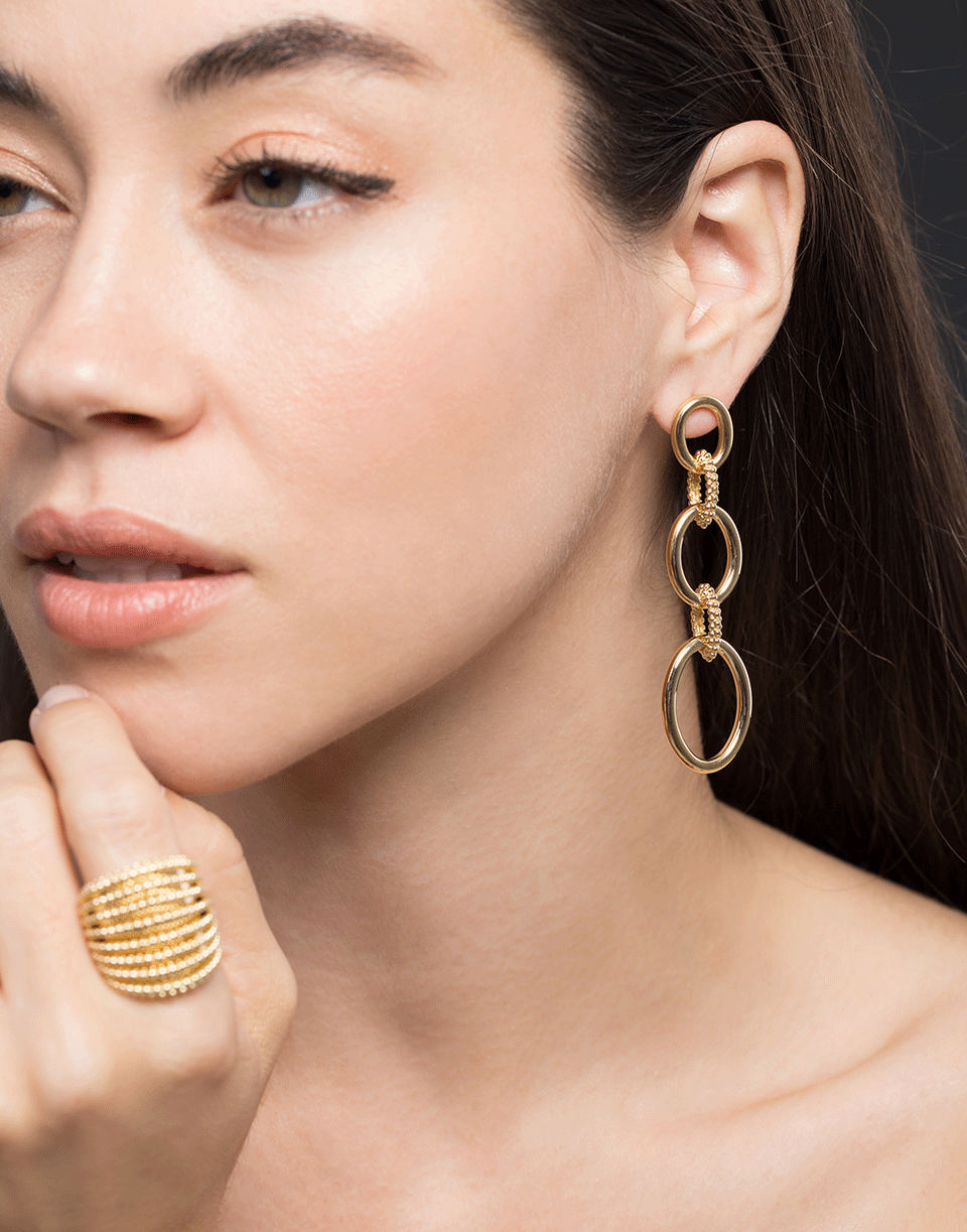 CARLA AMORIM-Clarice Gold Link Earrings-YELLOW GOLD