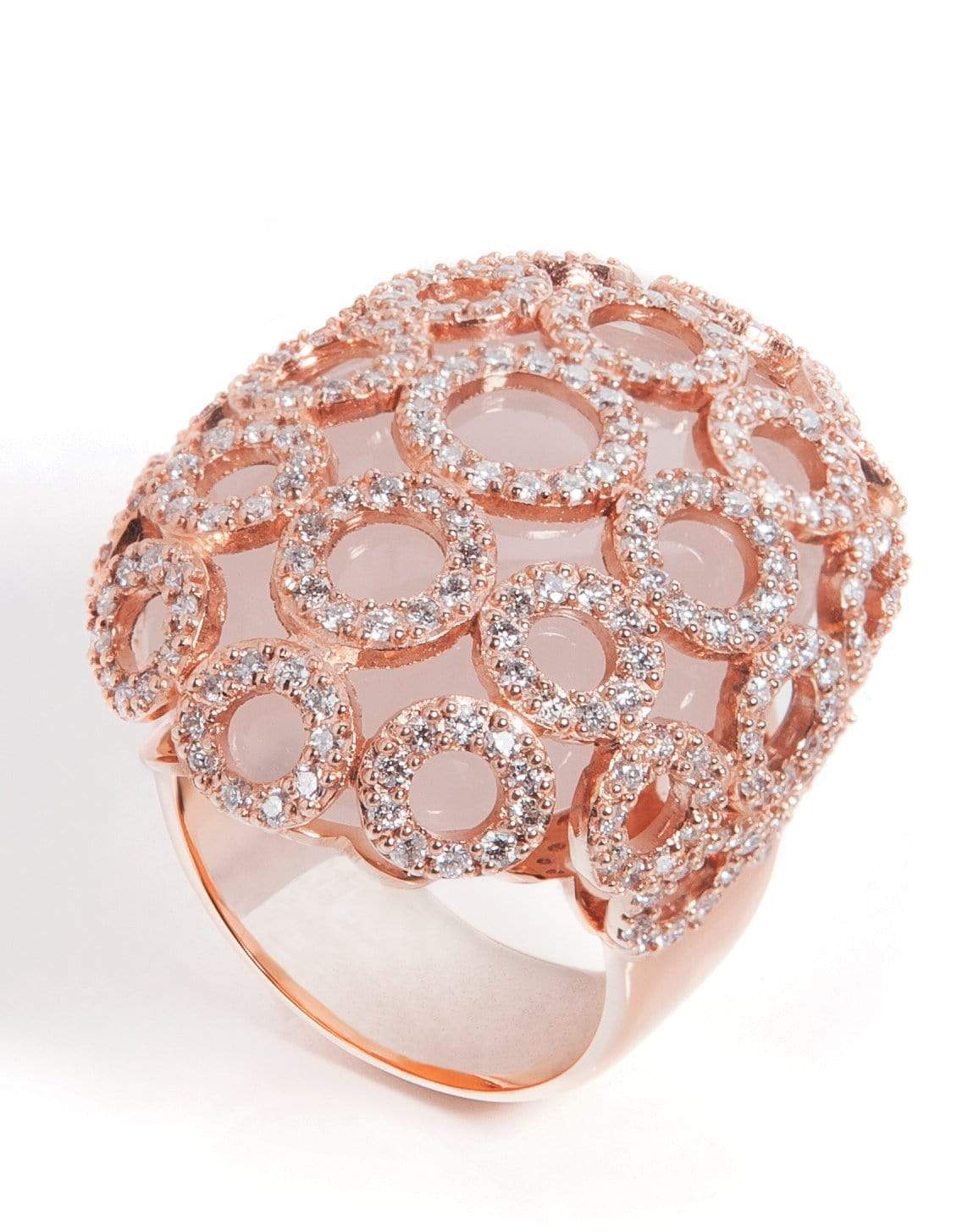 CARLA AMORIM-Salt Flower Quartz and Diamond Ring-ROSE GOLD