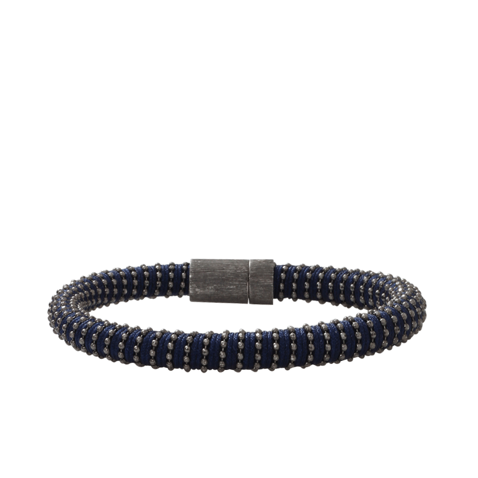 CAROLINA BUCCI-Navy Twister Band Bracelet-