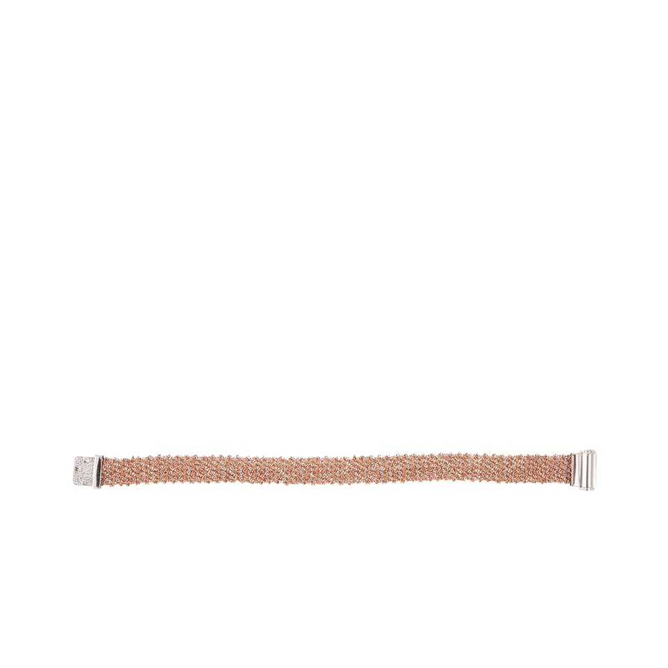 CAROLINA BUCCI-Narrow Gold Woven Bracelet-ROSE GOLD