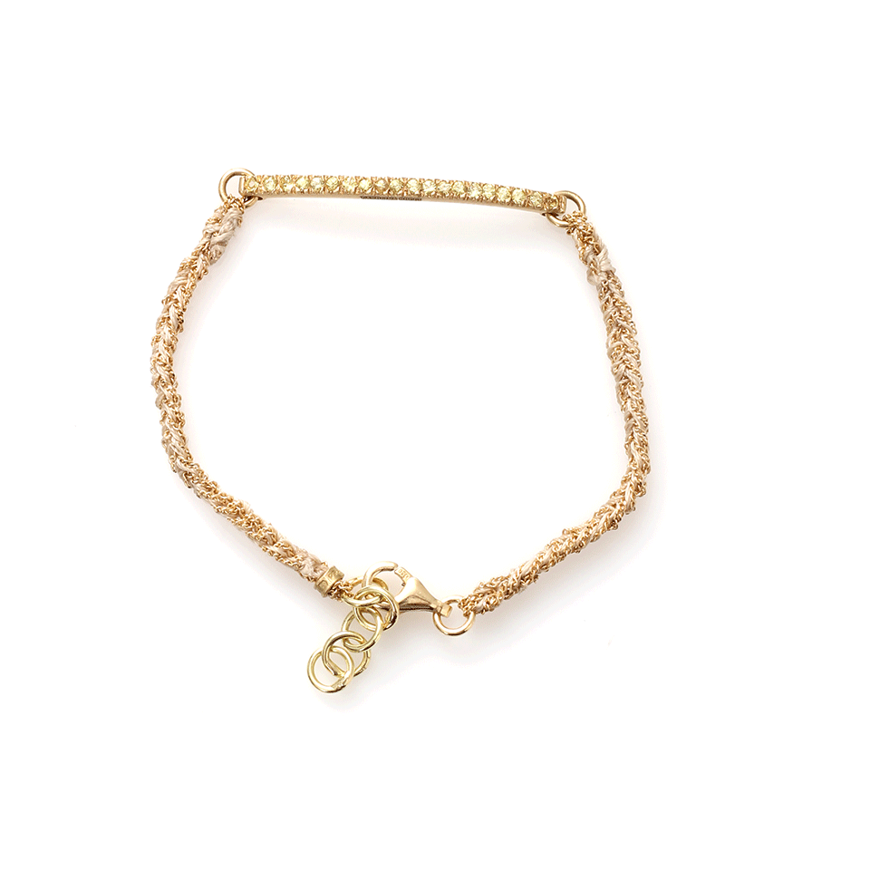 CAROLINA BUCCI-Kaleidoscope Bracelet With Sapphire Pave-YELLOW GOLD