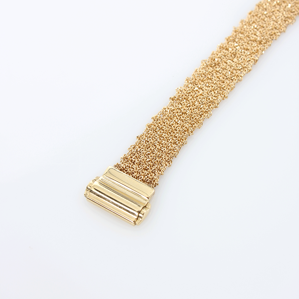 CAROLINA BUCCI-Narrow Gold Woven Bracelet-YELLOW GOLD