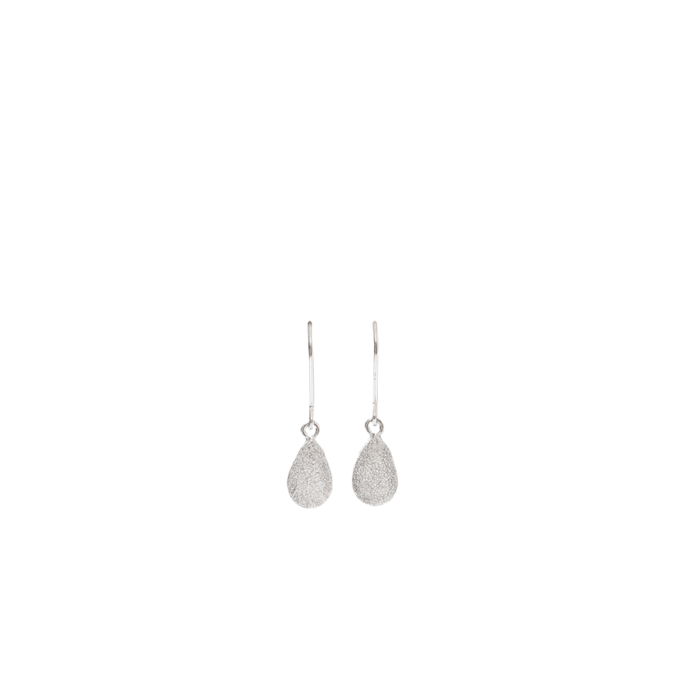 CAROLINA BUCCI-Looking Glass Pear Drop Earrings-WHITE GOLD