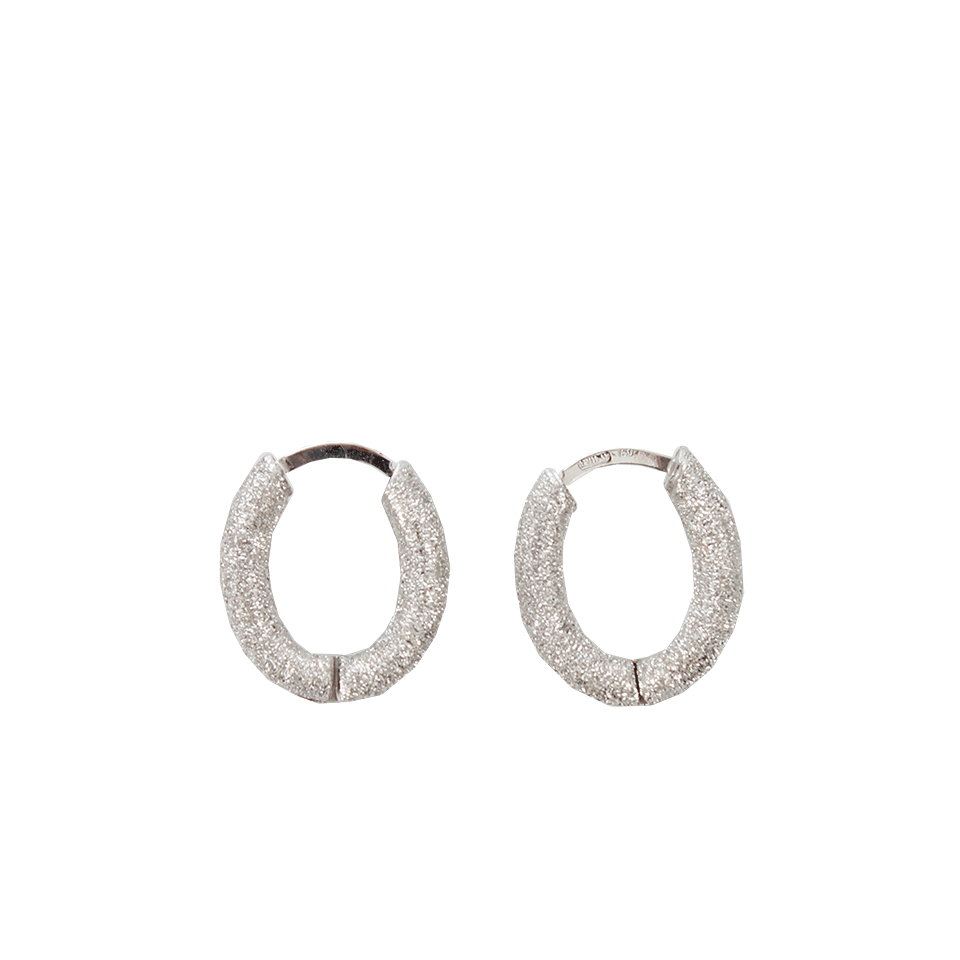 CAROLINA BUCCI-Mirador Sparkly Gold Huggie Earrings-WHITE GOLD