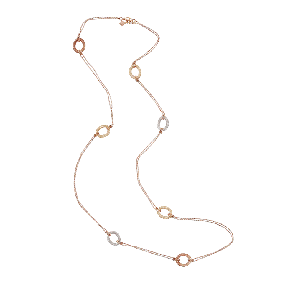CAROLINA BUCCI-1885 Long Link Necklace-ROSE GOLD