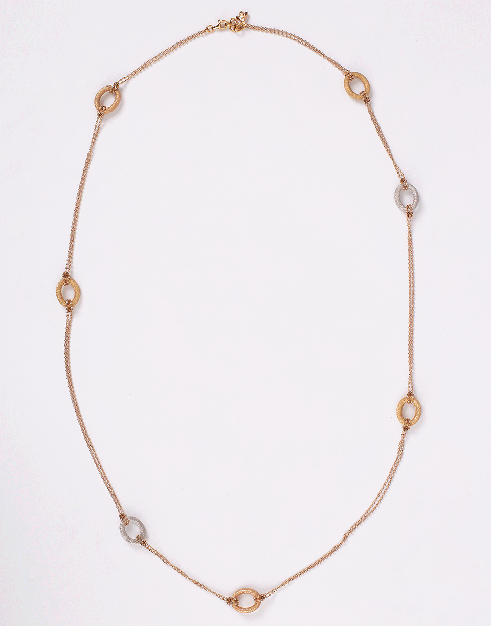 CAROLINA BUCCI-1885 Long Link Necklace-ROSE GOLD