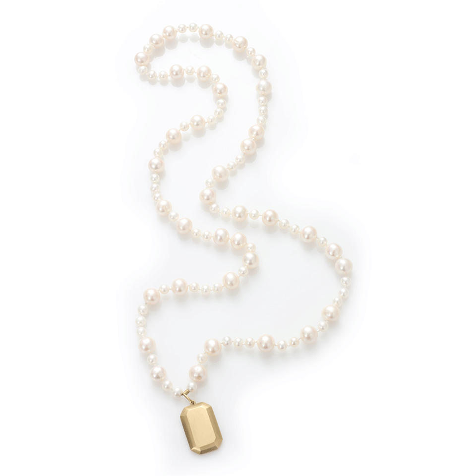 CAROLINA BUCCI-Looking Glass Fresh Water Pearl Necklace-YELLOW GOLD
