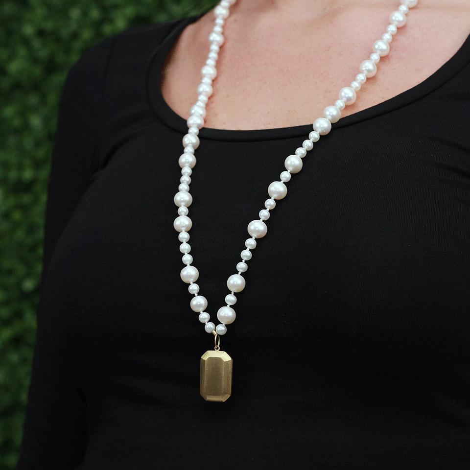 CAROLINA BUCCI-Looking Glass Fresh Water Pearl Necklace-YELLOW GOLD