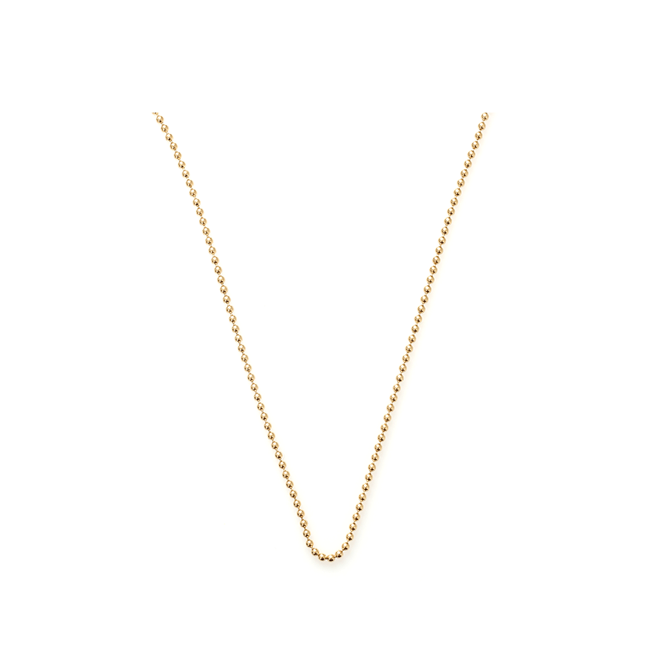 CAROLINA BUCCI-Looking Glass Smooth Ball Chain Necklace-YELLOW GOLD