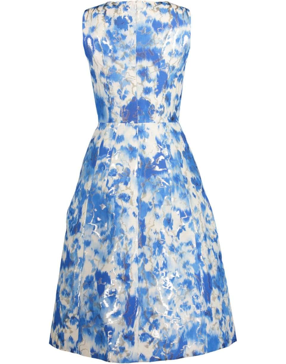 CAROLINA HERRERA-Abstract Floral A-Line Dress-