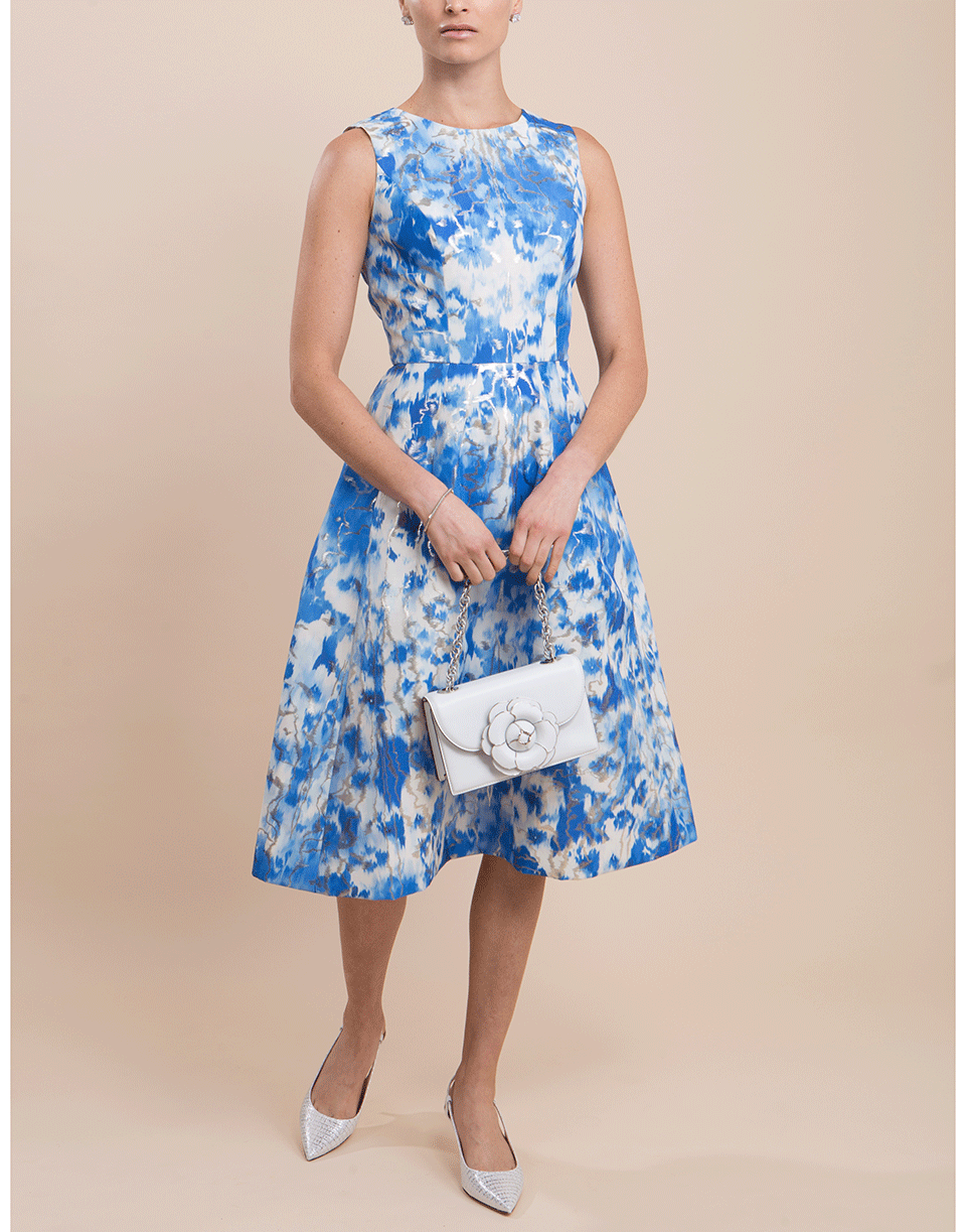 CAROLINA HERRERA-Abstract Floral A-Line Dress-
