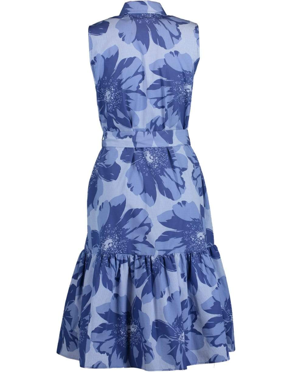 CAROLINA HERRERA-Floral Print Ruffle Shirt Dress-
