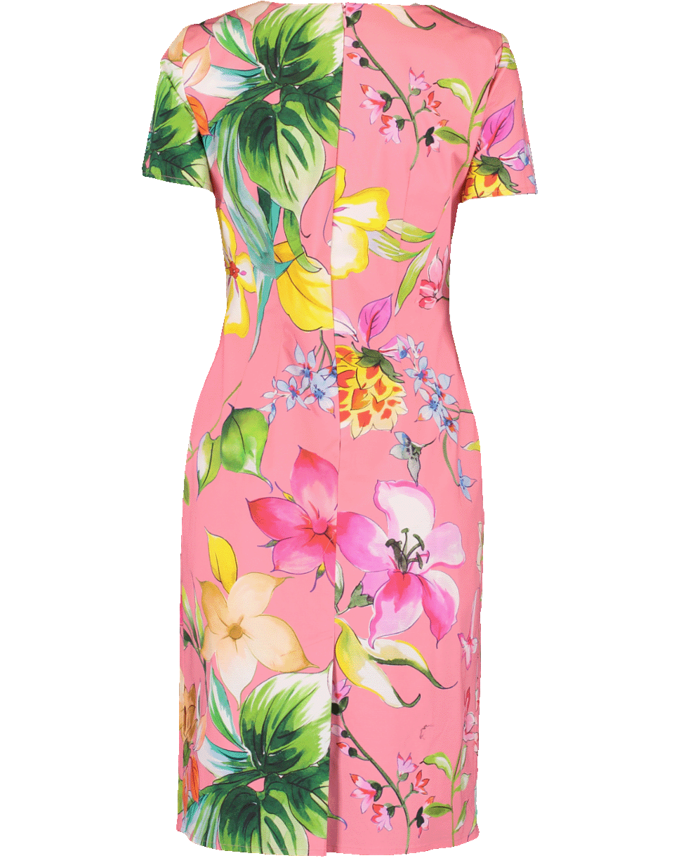 CAROLINA HERRERA-Floral Sheath Dress-