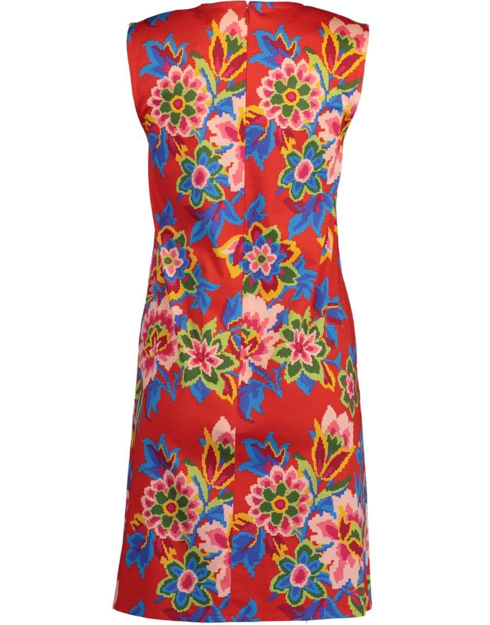 Pixel Floral Print Dress CLOTHINGDRESSCASUAL CAROLINA HERRERA   
