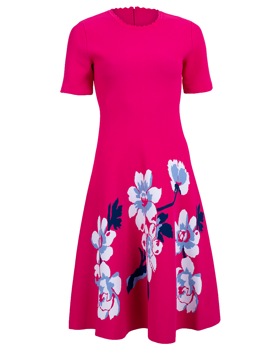 Short Sleeve Knit Dress CLOTHINGDRESSCASUAL CAROLINA HERRERA   