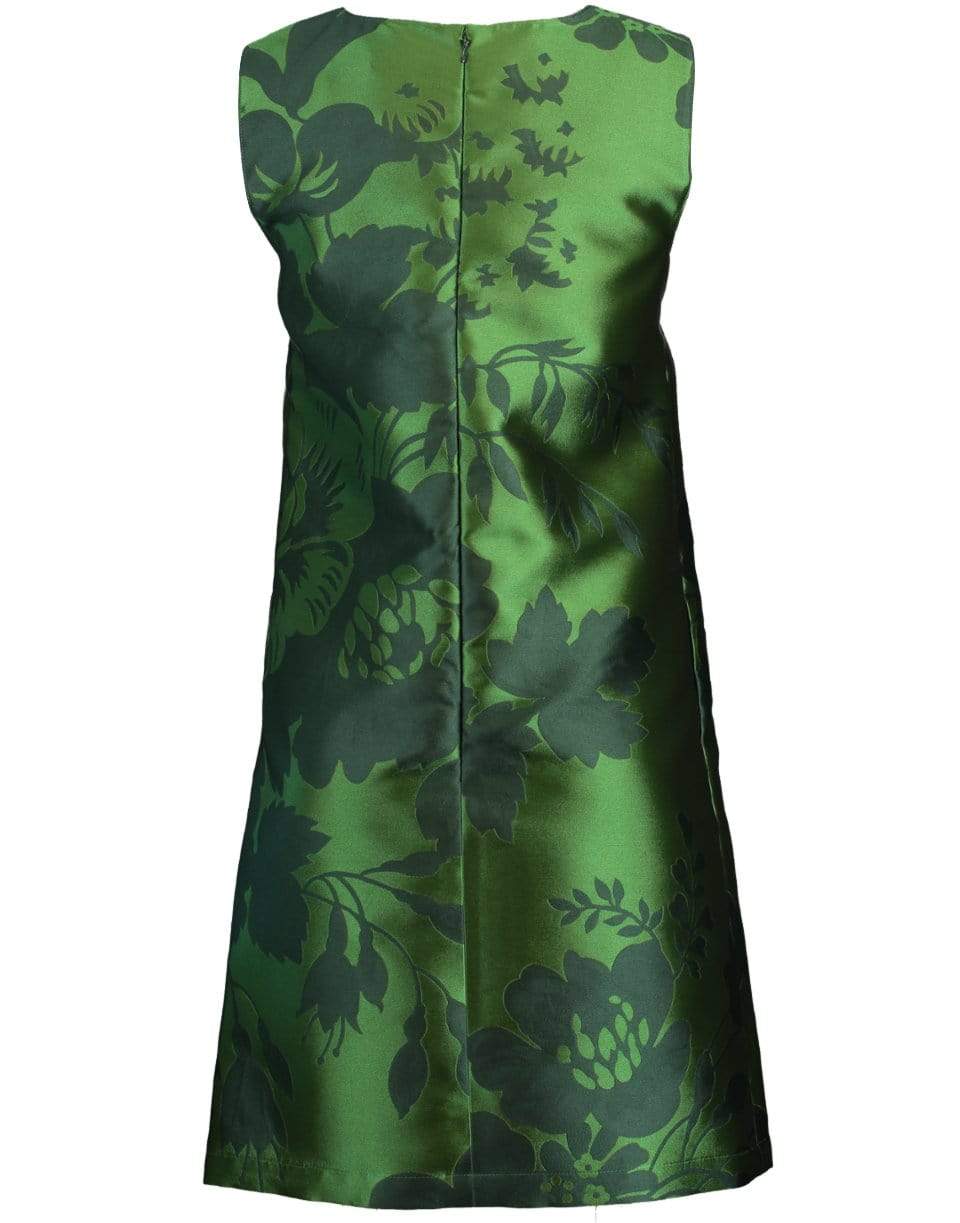 CAROLINA HERRERA-Sleeveless Floral Jacquard Shift Dress-