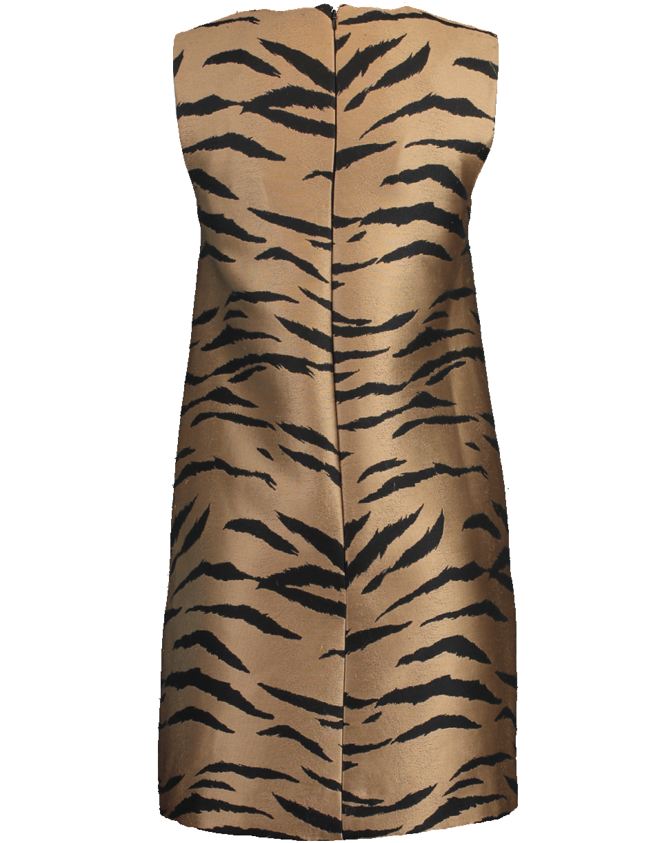 CAROLINA HERRERA-Tiger Print Jacquard Shift Dress-
