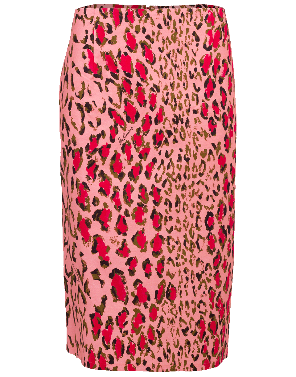 CAROLINA HERRERA-Leopard Print Pencil Skirt-