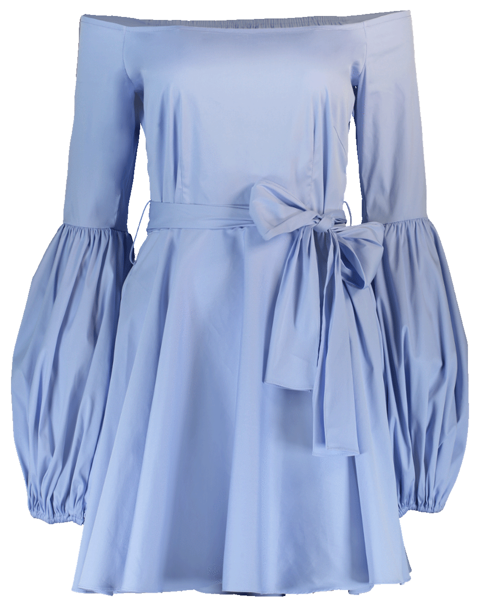 CAROLINE CONSTAS-Gisele Off Shoulder Dress-FRENCH BLUE