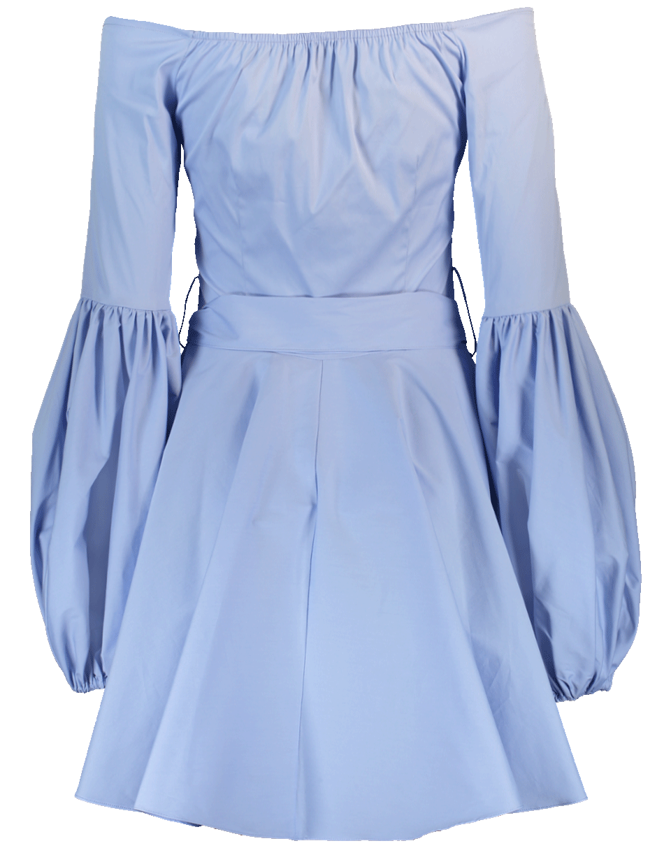 CAROLINE CONSTAS-Gisele Off Shoulder Dress-FRENCH BLUE