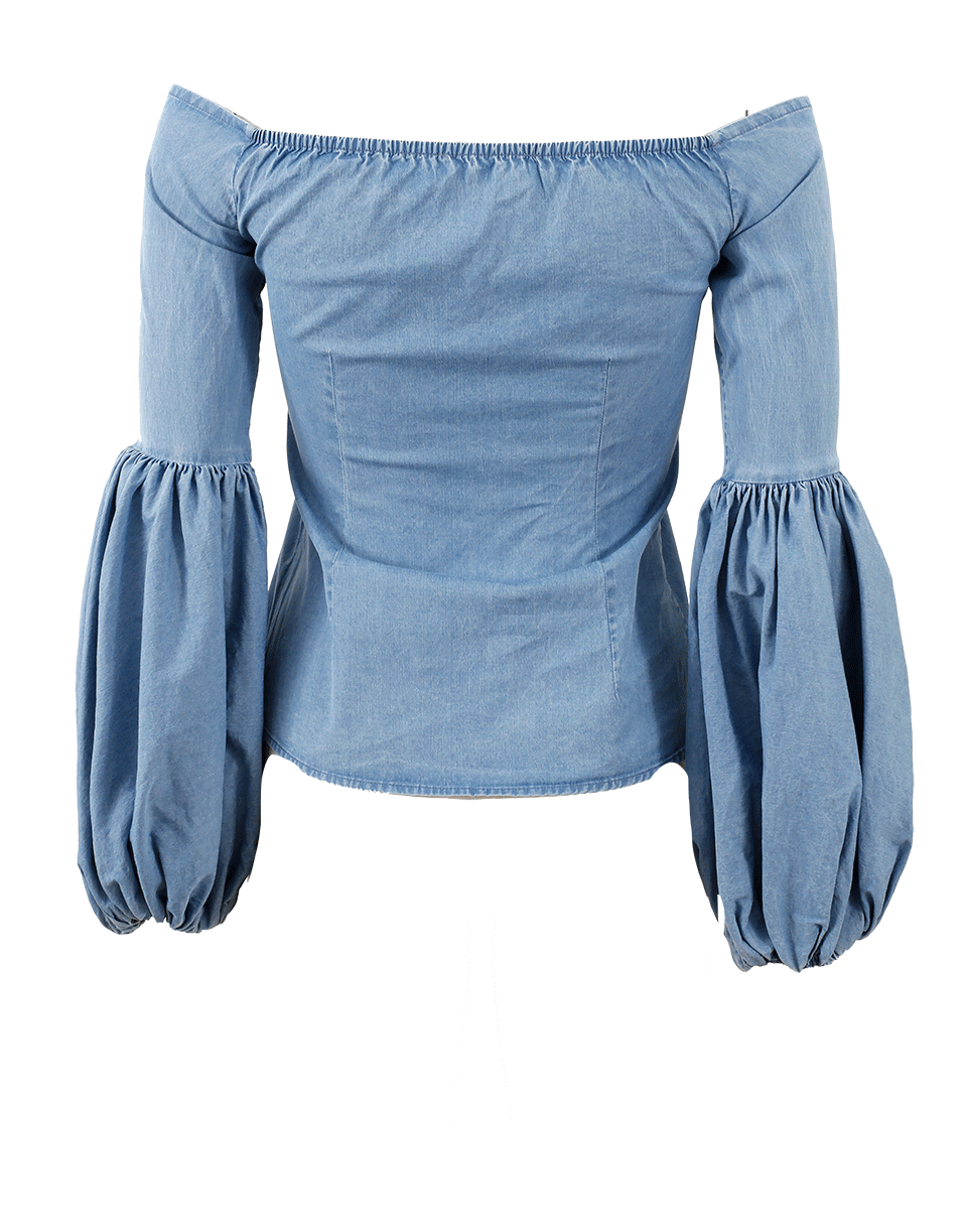 Gisele Off Shoulder Chambray Blouse CLOTHINGTOPBLOUSE CAROLINE CONSTAS   