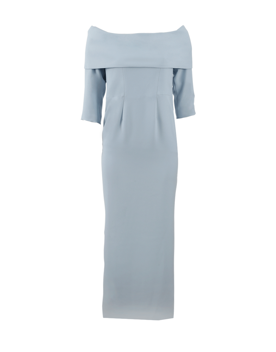CATHERINE REGEHR-Off Shoulder Grace Gown-LTBLUE