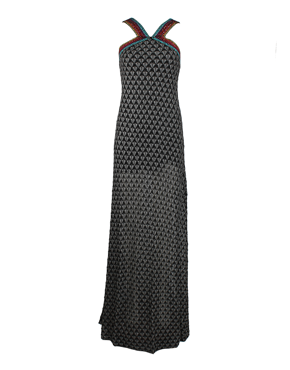 CECILIA PRADO-Embroidered Long Kaftan-BLACK
