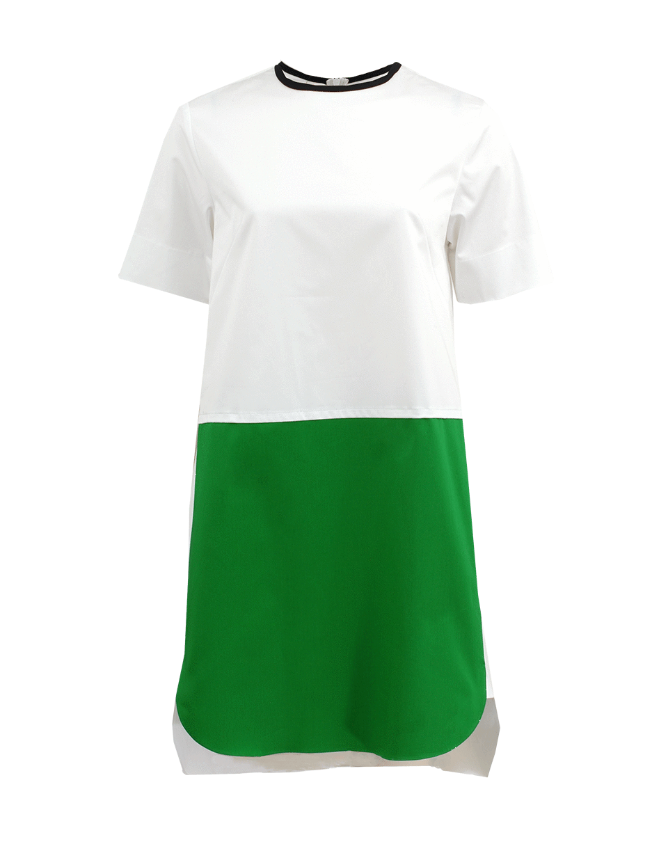 CEDRIC CHARLIER-Bi-Color Crewneck Dress-