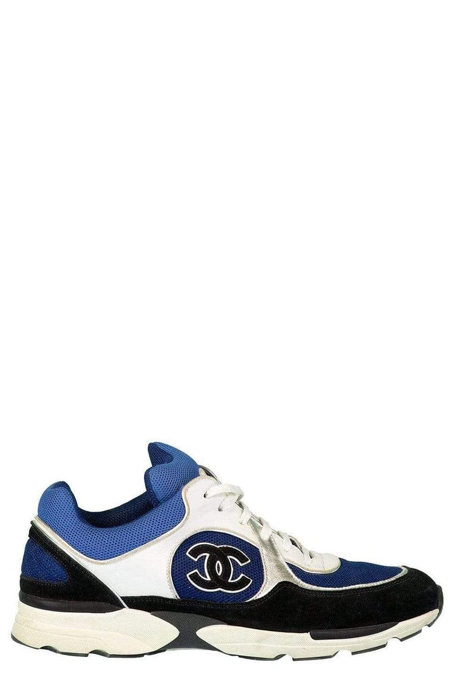 CHANEL-Chanel Low Top Logo Sneaker-BLUE