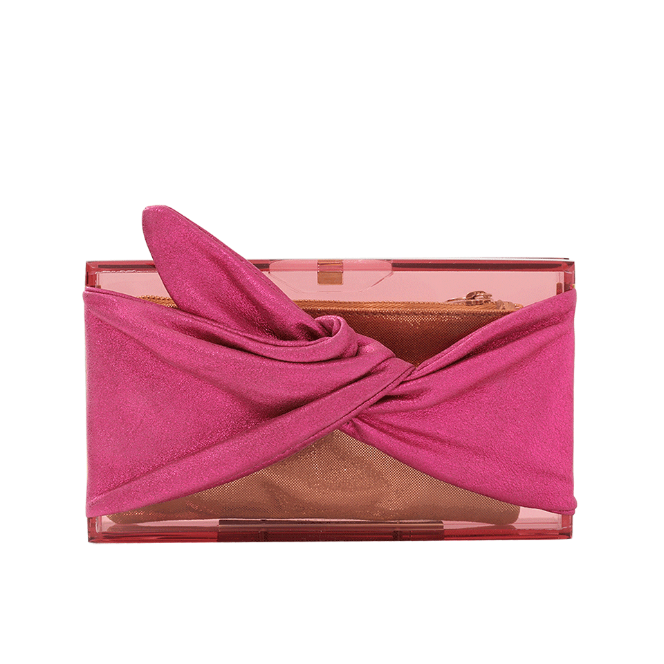 CHARLOTTE OLYMPIA-Wrapped Up Pandora Clutch-PINK