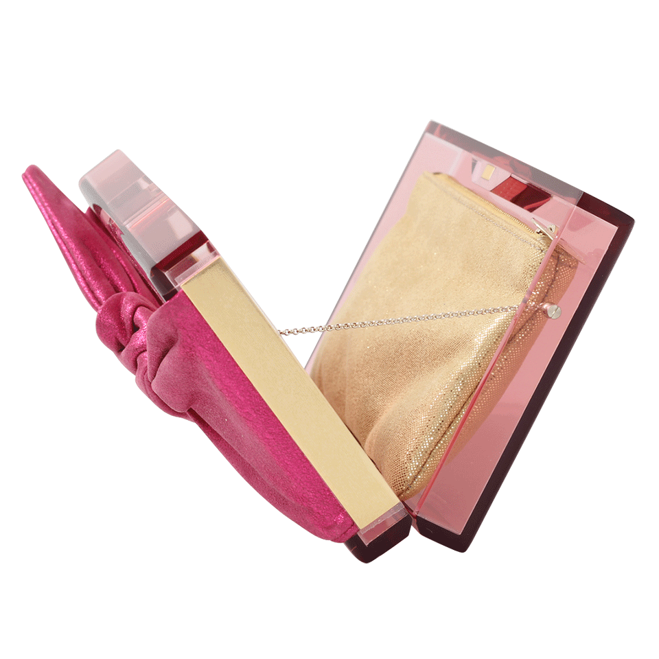 CHARLOTTE OLYMPIA-Wrapped Up Pandora Clutch-PINK