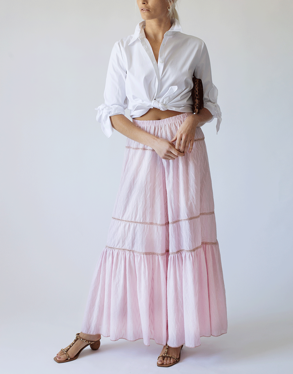 CHIO-Lurex Embroidered Wide Leg Pant-