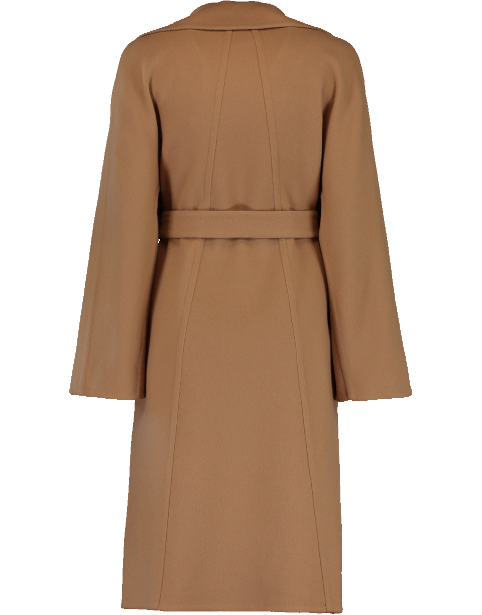 CHLOÉ-Belted Oversized Coat-BROWN