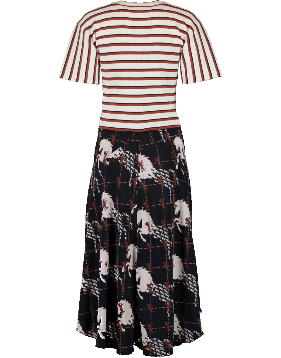CHLOÉ-Knit Striped Top Dress-