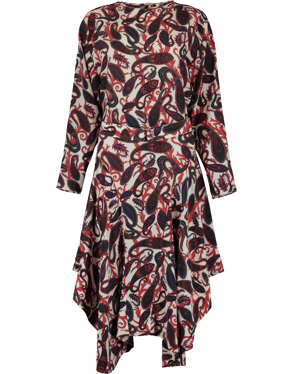 Dolman Sleeve Paisley Print Dress CLOTHINGDRESSCASUAL CHLOÉ   
