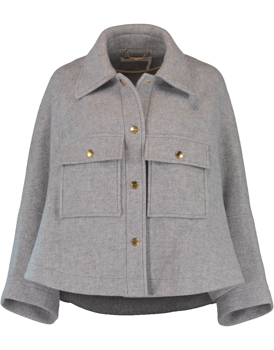 CHLOÉ-Wool Capelet Jacket-