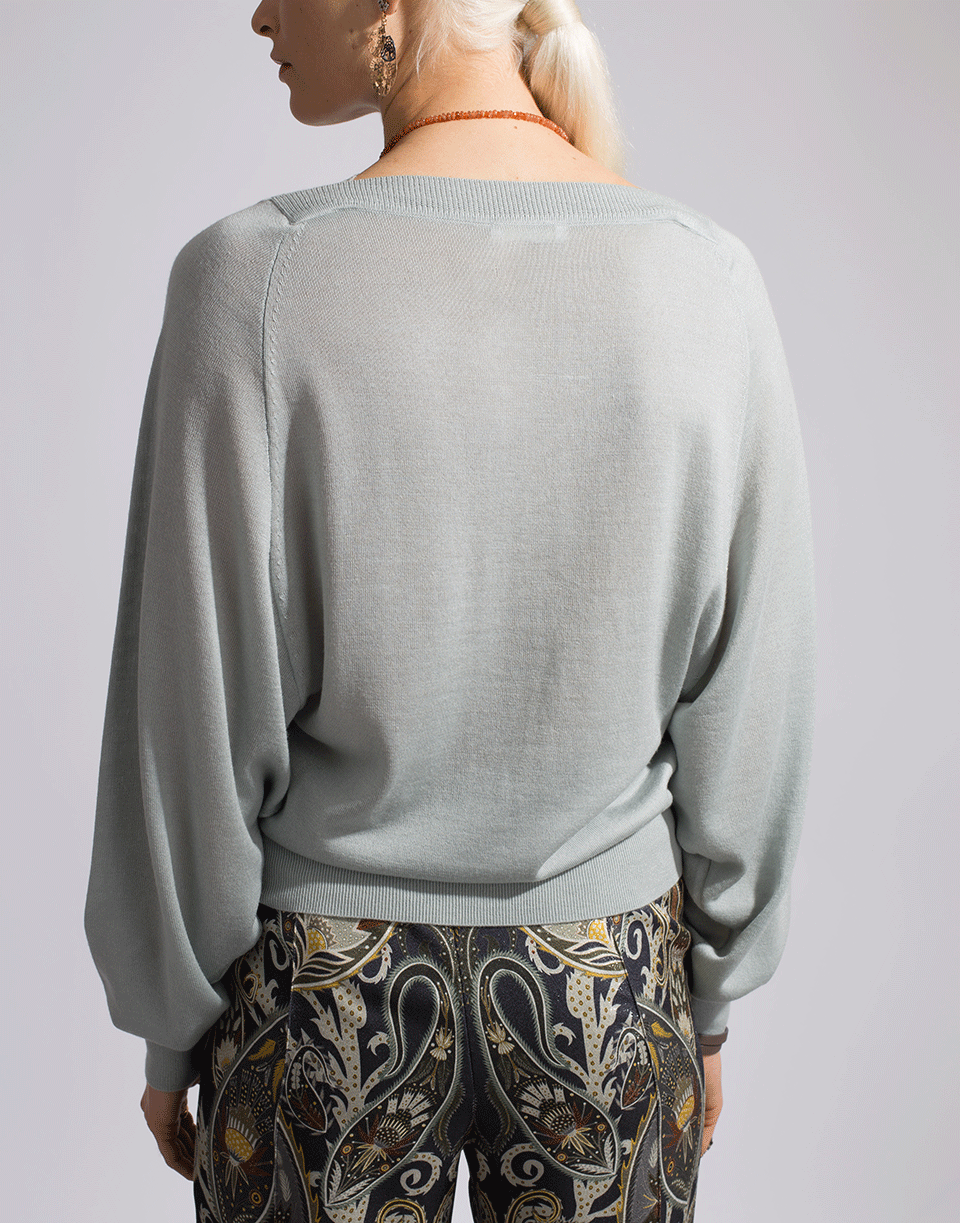 CHLOÉ-Dolman Sleeve Lace Insert Sweater-