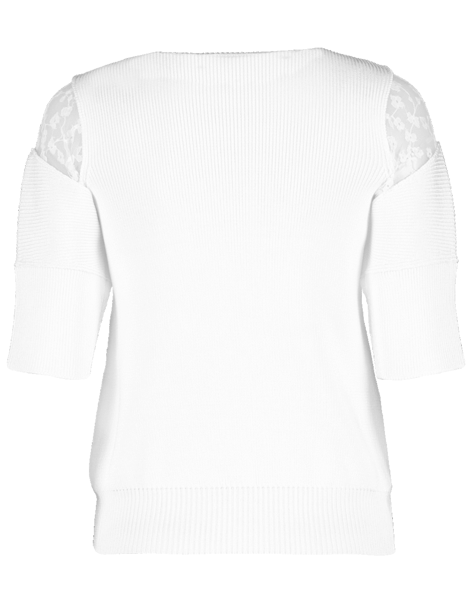 CHLOÉ-Lace Shoulder Pullover-